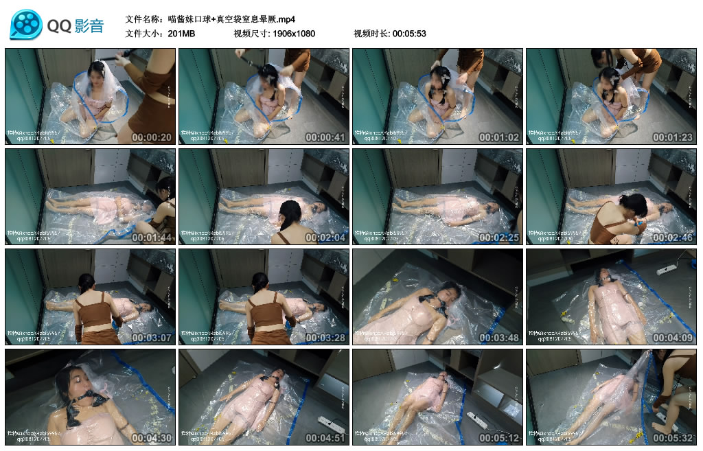 喵酱妹口球+真空袋窒息晕厥-逍遥自在