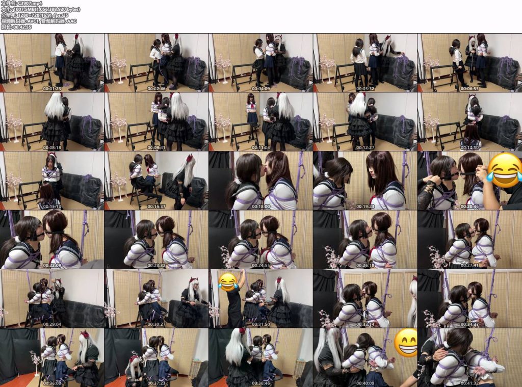 球球工作室 夜城 百合双人三角木马紧缚贴贴 联名作品-逍遥自在