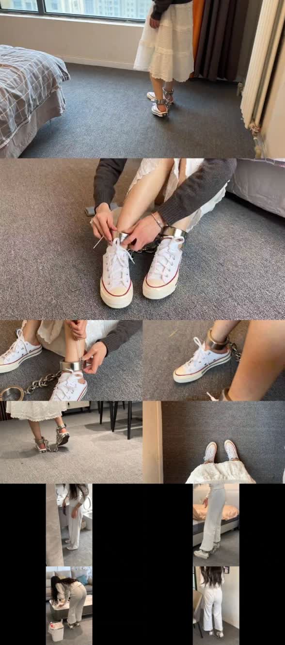 布莱恩 大学生妹子镣铐测评 椭圆不锈钢脚镣-逍遥自在