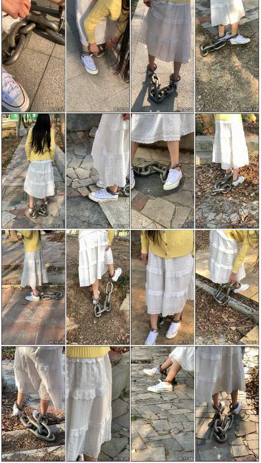 布莱恩 帆布鞋女孩22斤脚镣公园散步 上-逍遥自在