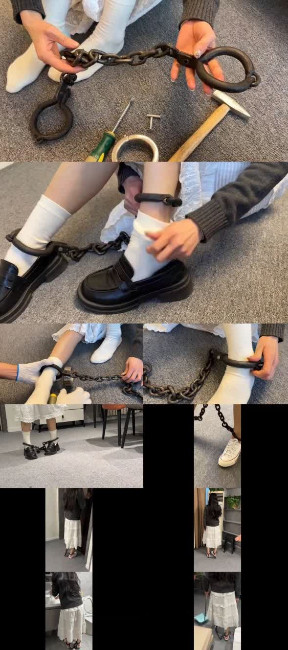 布莱恩 铆钉死镣妹子的日常vlog匡威帆布鞋-逍遥自在