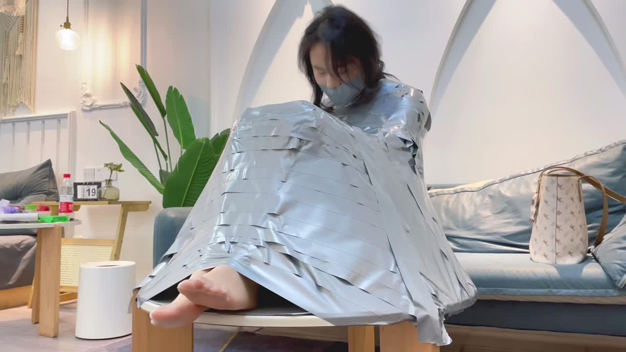 【缚艺录】【DDL-436】【小知】桌子上的银色胶带全包，嘴巴得封严实-逍遥自在