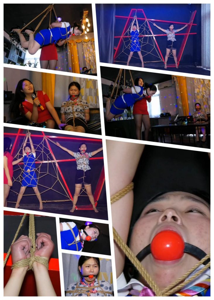 胜景影视 被囚的空姐 下集 空姐被女黑老大戴上大号口球吊缚以及大字缚折磨玩弄-逍遥自在