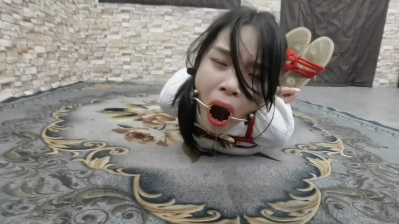 HD飞天 新模特语涵口球加压舌口环驷马挣扎-逍遥自在