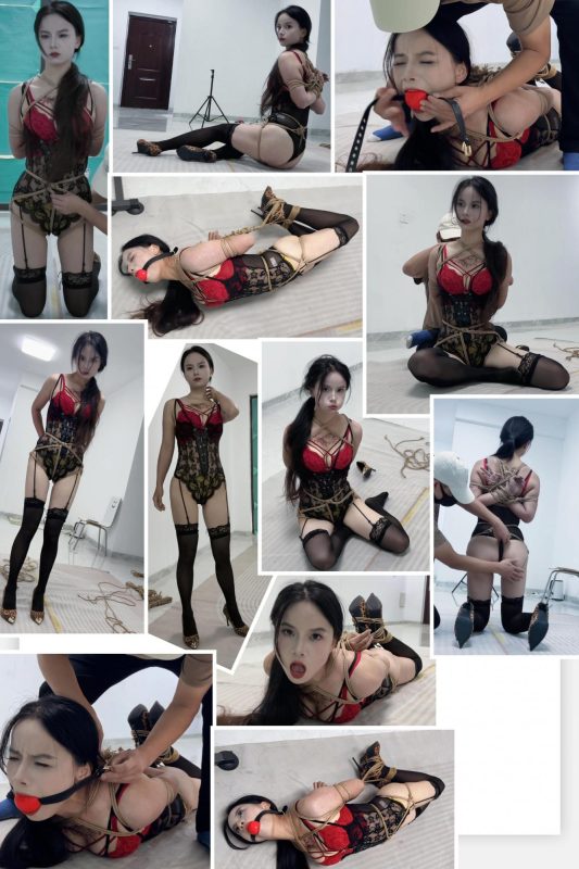 冰悦原创 定拍之黑色姓感情趣连体内衣后高手超紧股绳驷马带5.5超大口球打屁股-逍遥自在