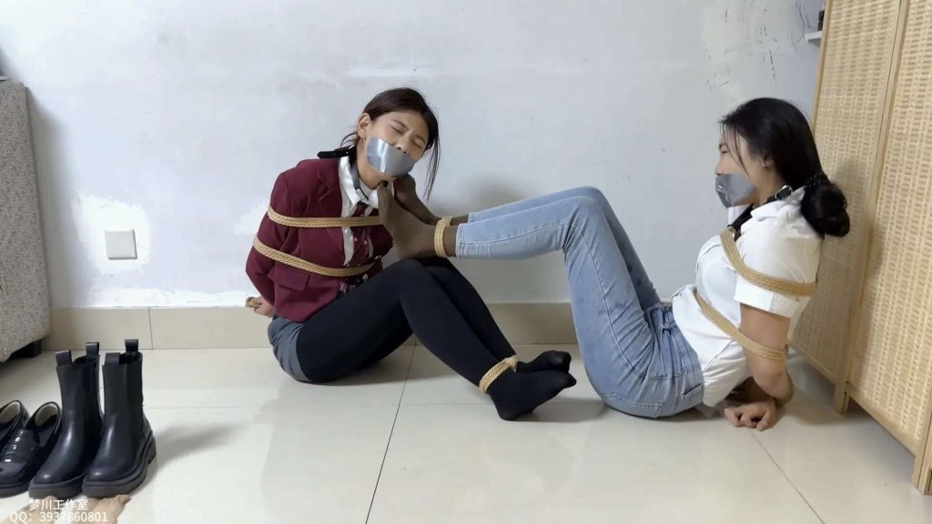 【梦川定制】双人紧缚+新桃木口伽+4.5口球+胶带紧缚效果验证-逍遥自在