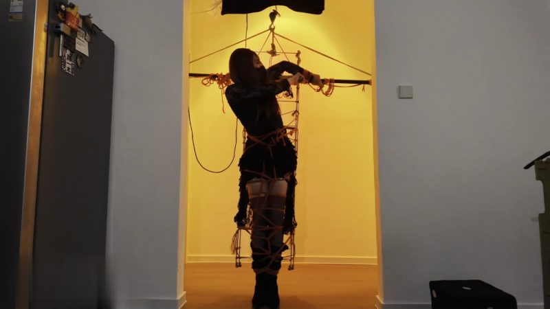 野子绳社 自制简易十字架自缚-逍遥自在