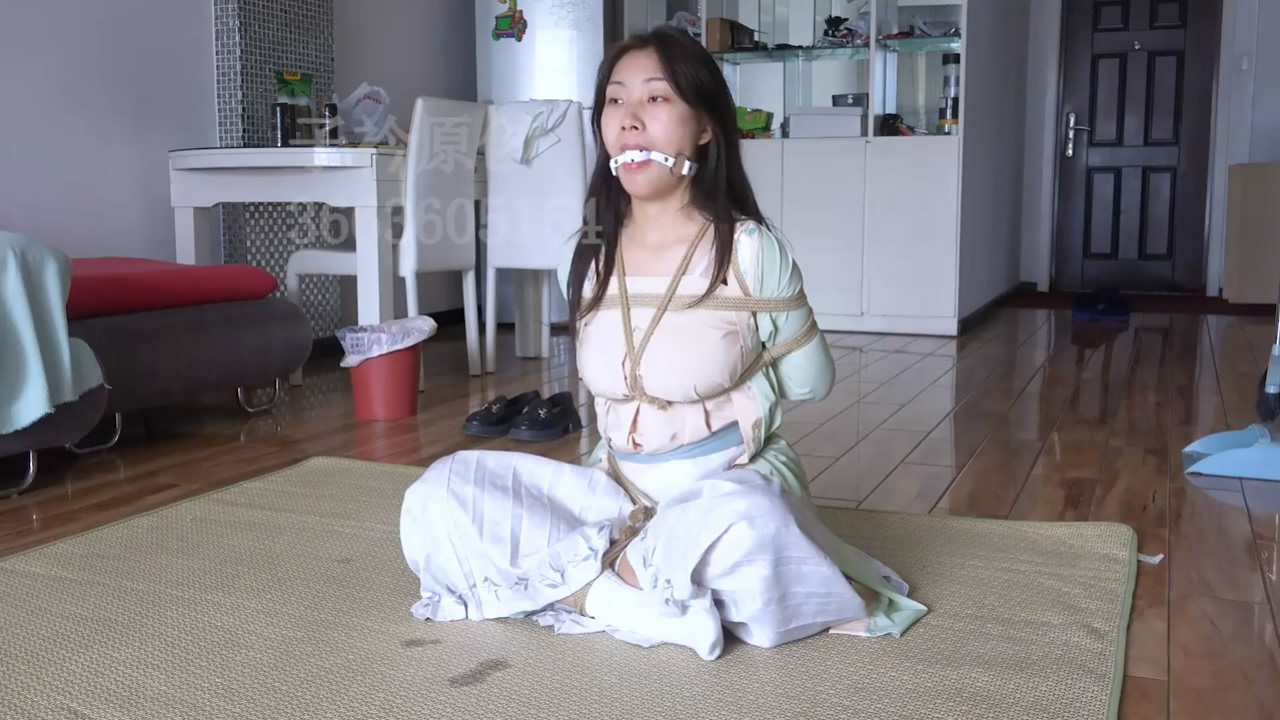 【子衿原创】30309 清月 汉服 口球 一个人放置在家流口水-逍遥自在