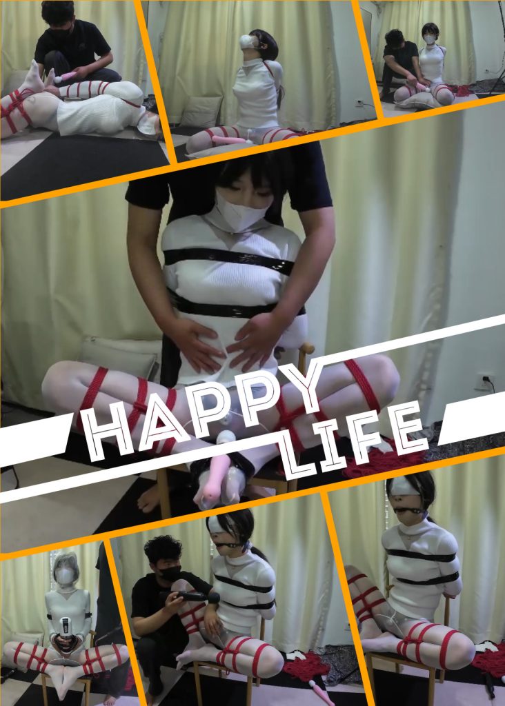 牵丝白丝亮丝性感挂脖套装男娘提子M腿直臂超绝紧缚-逍遥自在