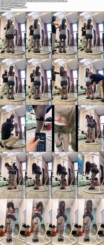 伪娘 灰丝黑长直可爱学生装 强制罚站紧缚-逍遥自在
