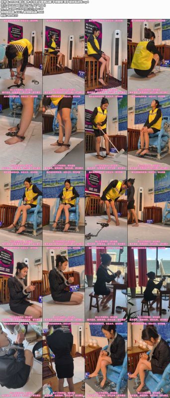 束心魔术 小月职业套裙囚服 手铐脚镣 颈手枷体验游戏-逍遥自在