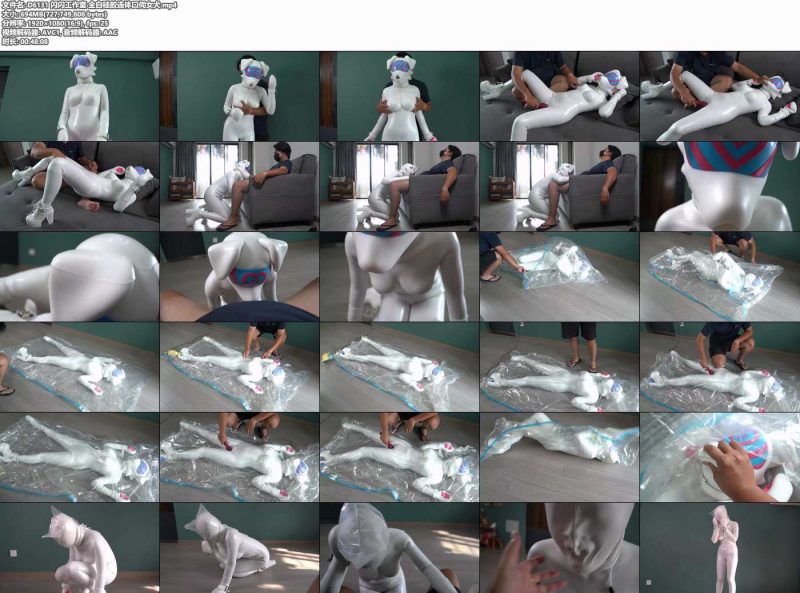 闪闪工作室 全白硅胶连体口伺女犬-逍遥自在