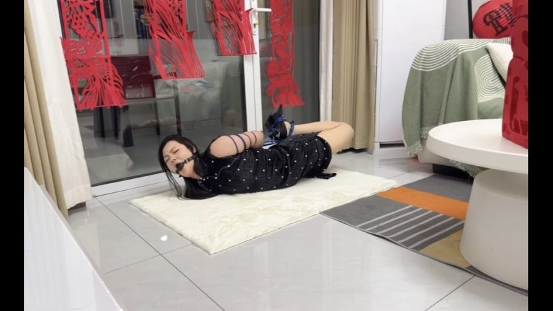 模特蓝的旗袍捆绑+车内运输-逍遥自在