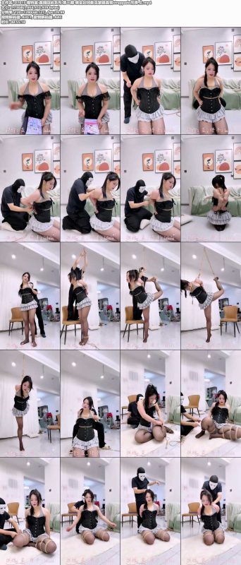 模特蓝 直播回放系列 第二期 感官封闭勒舌蒙眼直臂strappado吊缚 上-逍遥自在