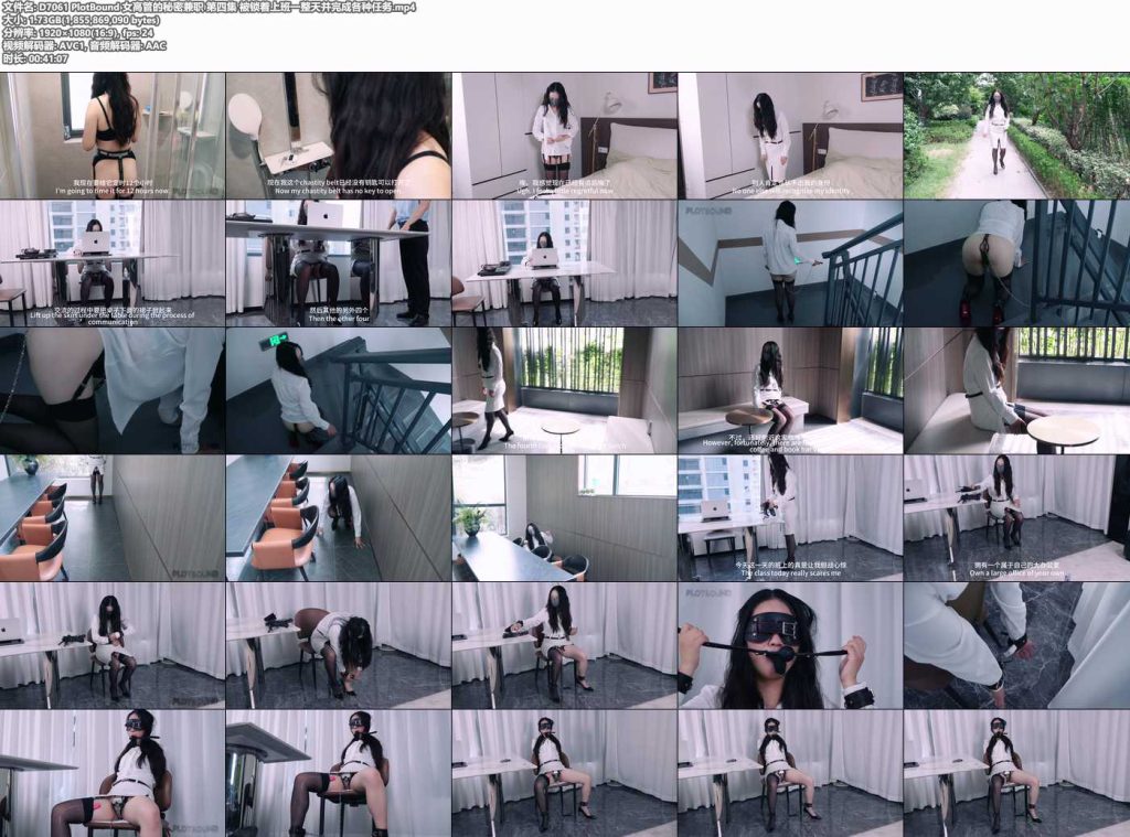 PlotBound 女高管的秘密兼职 第四集 被锁着上班一整天并完成各种任务-逍遥自在