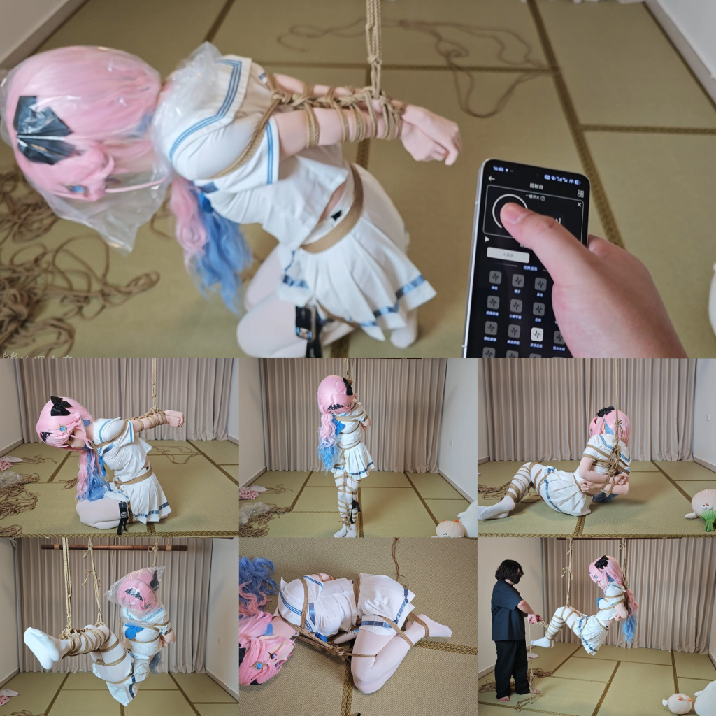 星星工作室 kigurumi kig鸣潮达妮娅 后手缚半吊呼吸控制 郊狼200真实电击 直臂缚强...-逍遥自在